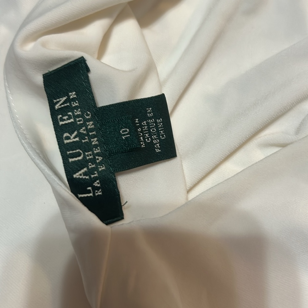 Lauren Ralph Lauren Evening Gown size 10 Cream/Off-White NWT - Picture 9 of 9